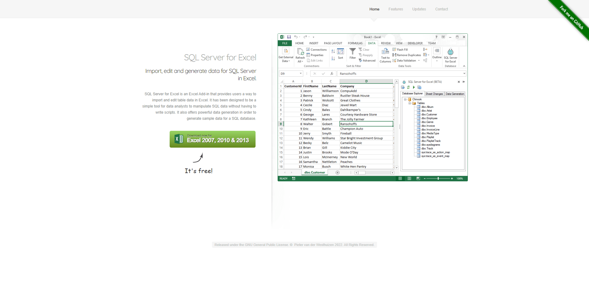 SQL Connector for MS Excel